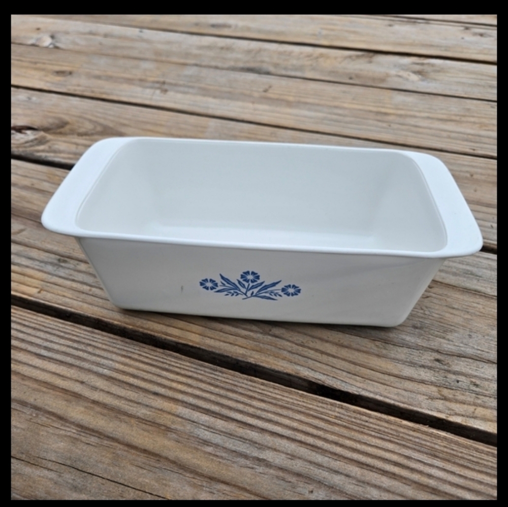 Corning Ware Loaf Pan Vintage Blue Cornflower Loaf Dish